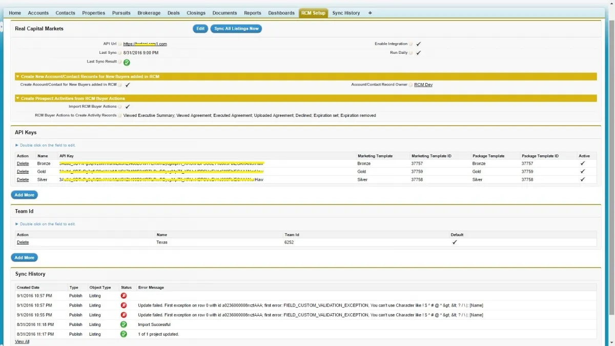 Power Broker CRM × RCM screenshot