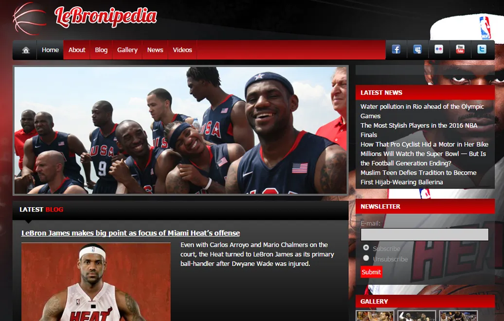 Lebronipedia screenshot